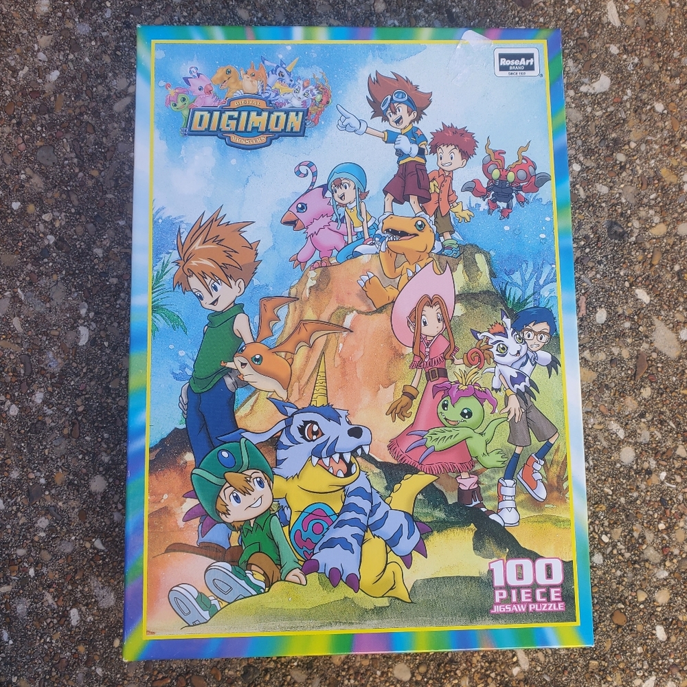 Digimon Digital Monsters 100 Piece Jigsaw Puzzle RoseArt Cartoon 2000 Toei
